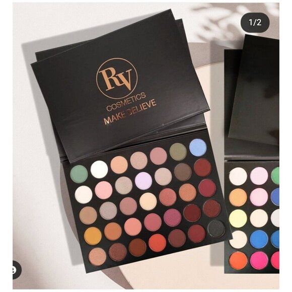 RV Cosmetics Believe Makeup Palette with 35 Colors Eyeshadow - Picture 1 of 5